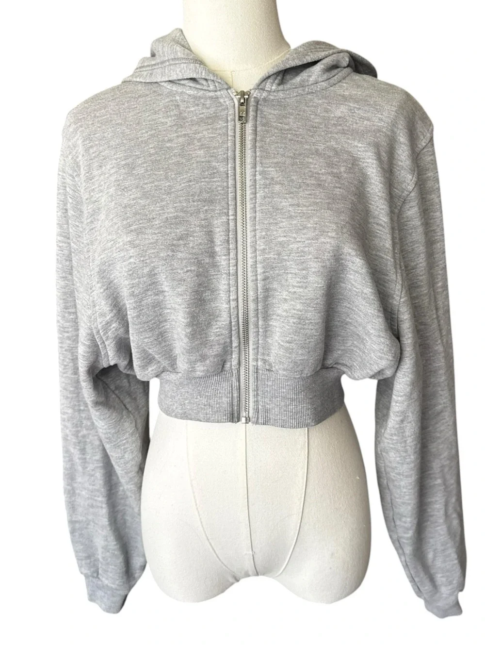 Alo Yoga Sweet Escape Zip Up Hoodie in Athletic Heather Grey Small - Picture 4 of 12